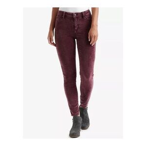 Lucky Brand Ava Super Velvet Skinny Jeans -  Burgundy